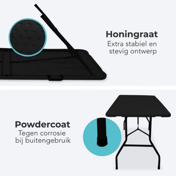 2dekans | LifeGoods Klaptafel – Inklapbaar & Weerbestendig –, Ophalen of Verzenden, Zo goed als nieuw