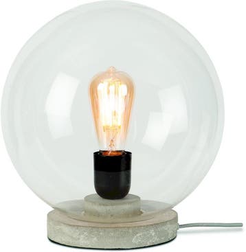 2dekans | Tafellamp glas/cement Warsaw dia.32cm, Ophalen of Verzenden, Zo goed als nieuw