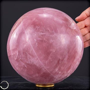 Elegante rozenkwartsbol uit Brazilië van uitzonderlijke