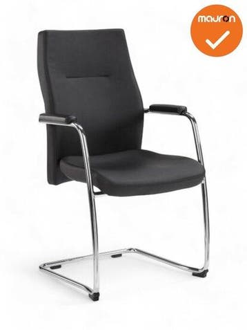 SALIVA-V  Design/Vergaderstoel - Zwart kunstleder, Vergader- of Presentatieruimte, Ophalen of Verzenden, Nieuw zonder verpakking