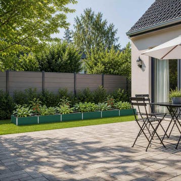 vidaXL Verhoogd Tuinbed Groen 600 x 80 x 24 cm koudgewalst, Minder dan 30 cm, Verzenden, Nieuw, Metaal