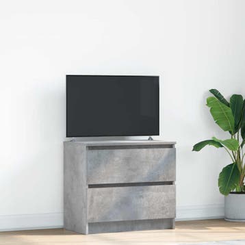 vidaXL Tv-meubel 60x35x54 cm bewerkt hout betongrijs, Huis en Inrichting, Minder dan 50 cm, Verzenden, Nieuw, Minder dan 100 cm