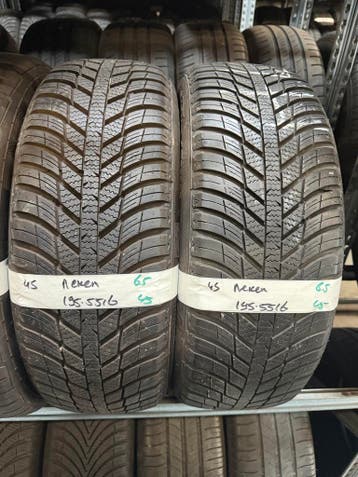 195-55-16 Nexen ALL SEASON 6.5mm Incl Montage 195 55 16, Ophalen, Gebruikt, 16 inch, All Season