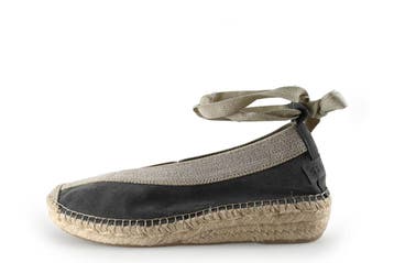 Shabbies Amsterdam Espadrilles in maat 39 Grijs, Shabbies Amsterdam, Verzenden, Zo goed als nieuw, Grijs