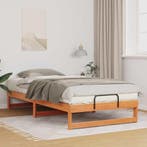 vidaXL Bedframe Bruin 100 x 210 cm Massief grenenhout, Verzenden, Nieuw, Bruin, Hout