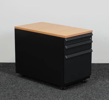 Ahrend Ladeblok Zwart -  3 Laden | 57 x 42 x 76 cm, Huis en Inrichting, Ophalen of Verzenden, Gebruikt