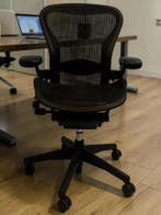 Opgeknapte Herman Miller Aeron Bureaustoel - Duurzame Keus!, Verzenden, Zwart, Zo goed als nieuw, Bureaustoel