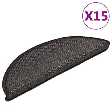 vidaXL Trapmatten zelfklevend 15st sisal-look 56x17x3cm, Doe-het-zelf en Verbouw, Ladders en Trappen, Verzenden, Nieuw