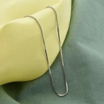 Witgouden Venetiaanse schakelketting, Ophalen of Verzenden, Gebruikt, Overige kleuren, Goud