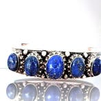 Lapis lazuli - Zilver - Armband - Dikke vintage Native, Antiek en Kunst