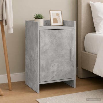 vidaXL Nachtkastjes Betongrijs 40 x 30 x 60 cm Bewerkt hout, Minder dan 45 cm, Verzenden, Nieuw, 55 tot 70 cm