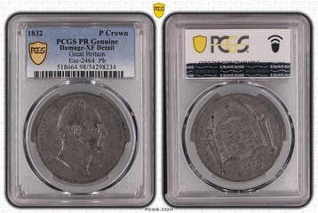 Verenigd Koninkrijk. William IV. Pattern Crown 1832 PCGS