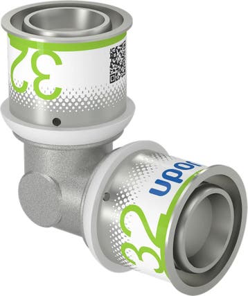 Uponor S-Press Plus perskoppeling Ø32x32 knie, Verzenden, Nieuw