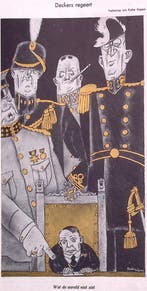 Het leger maakt via Deckers beleid op spotprent (Lithos), Verzenden