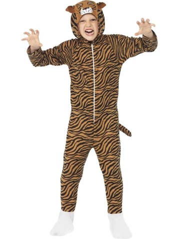 Tijgerpakje jumpsuit kind, Kleding | Dames, Carnavalskleding en Feestkleding, Ophalen of Verzenden, Nieuw