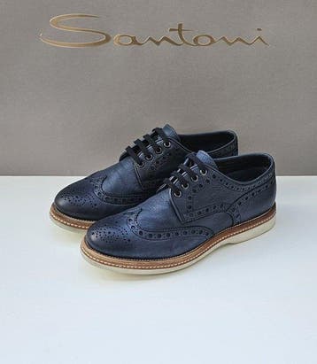 Santoni - Veterschoenen - Maat: EU 42, EU 42.5, Nieuw