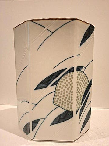 Royal Copenhagen - Jarrón poligonal Floreana porcelana