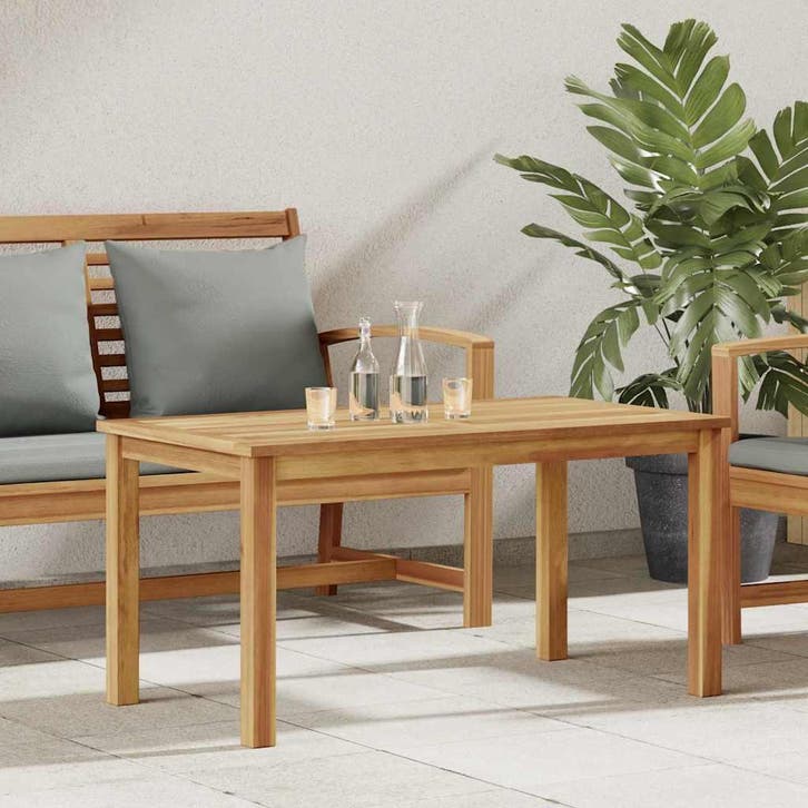 vidaXL Salontafel Bruin 90 x 50 x 45,5 cm Massief Teakhout, Tuin en Terras, Tuintafels, Nieuw, Verzenden