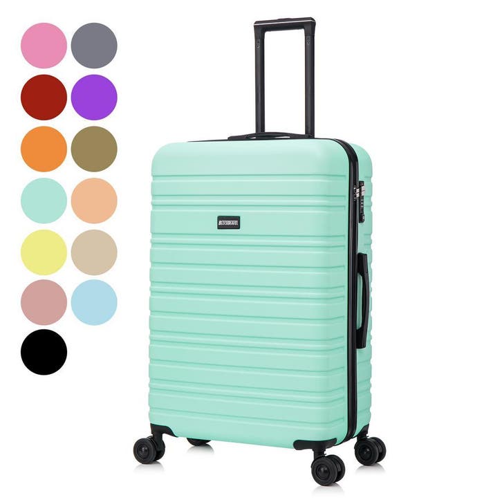 BlockTravel Reiskoffer - 95 liter - L - TSA - ABS Mint groen, Sieraden, Tassen en Uiterlijk, Koffers, Minder dan 35 cm, Minder dan 50 cm