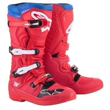 Alpinestars Tech 5 Schoenen Licht Rood Donker Rood Blauw, Motoren, Kleding | Motorkleding, Nieuw met kaartje, Alpinestars, Laarzen