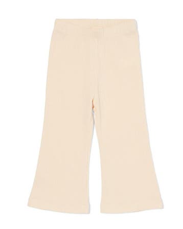 HEMA Babylegging flared fit jersey ecru, Verzenden, Nieuw