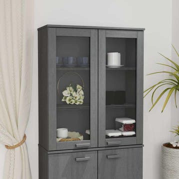 vidaXL Opzetkast HAMAR 85x35x100 cm massief grenenhout, Minder dan 50 cm, Verzenden, 100 tot 150 cm, Nieuw