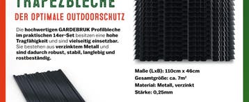 Trapezium Dakplaten 14 Stuks Antraciet Metaal 110x46cm, Verzenden, Nieuw
