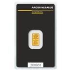 1 gram - Goud .999 - 1g Gold Bar Argor Heraeus - Verzegeld, Postzegels en Munten, Edelmetalen en Baren