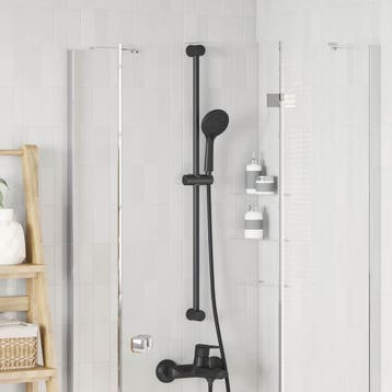 vidaXL Douchkop Houder Zwart 100 cm Roestvrij staal, Verzenden, Nieuw