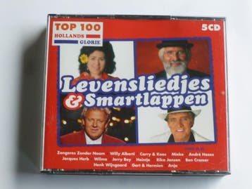 Levensliedjes & Smartlappen - Top 100 Hollands Glorie (5 CD), Cd's en Dvd's, Cd's | Nederlandstalig, Ophalen of Verzenden, Zo goed als nieuw