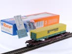 Schaal H0 Roco 46356 diepladerwagen Sdkms Schenker Freib..., Gelijkstroom, Overige typen, Ophalen of Verzenden, Zo goed als nieuw