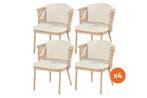 Set van 4 - Hartman Altea rope dining tuinstoel - Cappuccino, Tuin en Terras, Verzenden, Nieuw, Overige materialen