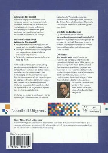 dropship Wiskunde toegepast deel 1 / Vast Boek / Noordhoff, Verzenden, Gelezen, Annine E. G. van der Meer