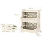 LIVSK rolkoffer voor de was - 2 open vakken en 6 haken - Een, Verzenden, Nieuw