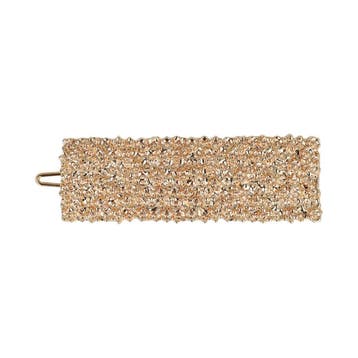 Haarspeld Haarclip 7cm - Rechte Vorm - Geribbeld - Goud, Nieuw