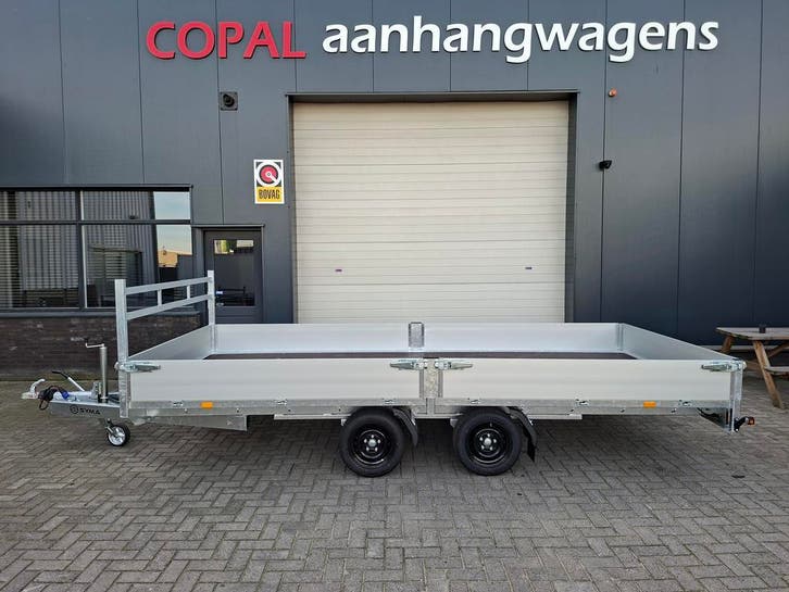NIEUW Syma plateauwagen 460x206cm - 2700kg - Topkwaliteit, Auto diversen, Aanhangers en Bagagewagens, Nieuw, Ophalen