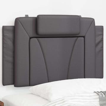 vidaXL Hoofdbordkussen Viana 80 cm kunstleer grijs, Verzenden, Nieuw, Grijs, Overige materialen