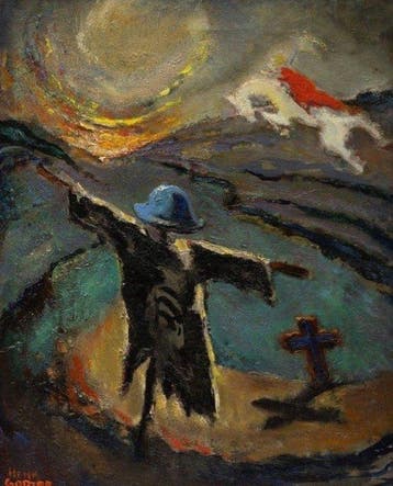 Henk Gorter (1908-1974) - Surrealistic landscape