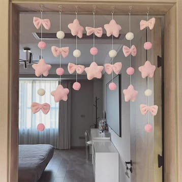 Schattige Strikjes & Sterren Gordijn - Decoratieve Deurhange, Verzenden, Nieuw