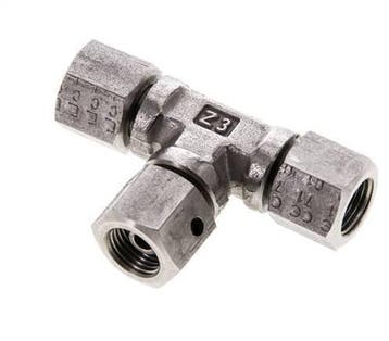 T-koppeling G1/8 Binnendraad RVS Hydrauliek 400bar, Verzenden, Nieuw