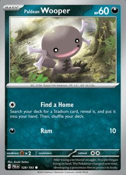 Paldean Wooper 128/193 reverse holo Paldea evolved, Hobby en Vrije tijd, Verzamelkaartspellen | Pokémon, Losse kaart, Nieuw, Foil