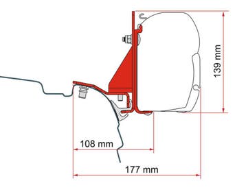 Fiamma VW T5/T6 Multirail Reimo F45, Nieuw