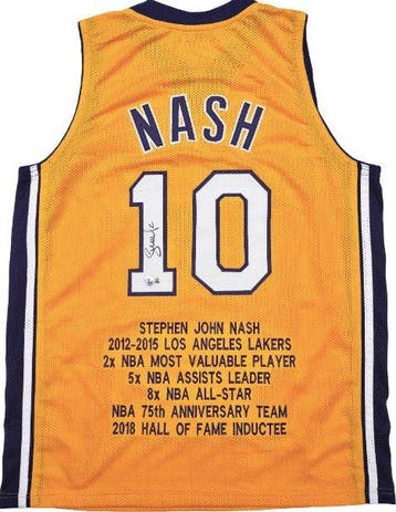 NBA - Steve Nash - Geel gepersonaliseerd basketbalshirt -, Nieuw