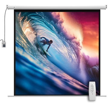 Beamer Scherm 176,5 X 176,5 Cm 85 Inch 1:1 HD 4K Rol-scherm, Verzenden, Nieuw