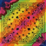 Haarband Bandana Zakdoek 55cm – Paisley Regenboog Print –, Nieuw