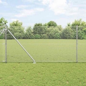 vidaXL gelast draadhek met grondpennen 10 x 1,4 m, Verzenden, Nieuw, IJzer