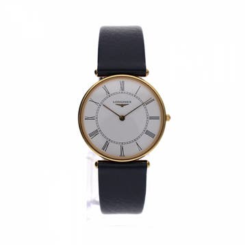 Longines La Grande Classique L4.691.6; 18ct. Gouden Horloge, Overige merken, Leer, Polshorloge, Ophalen of Verzenden