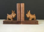 Handgemaakt design - Boekensteunen (2) - Scotty - Hout -, Antiek en Kunst