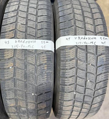 2x 215-70-15c Vredestein 4 Season 2x5.5mm €45 PST 215 70 15c, Auto-onderdelen, Ophalen, 15 inch, All Season, Band(en)