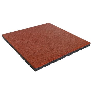 Rubber tegel 30 mm - 50 x 50 cm - Rood, Verzenden, Nieuw